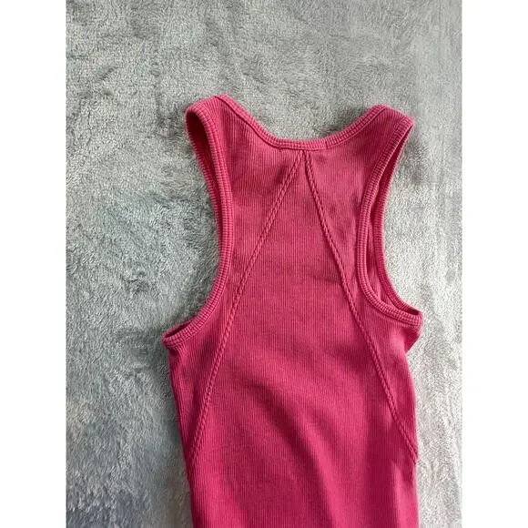 Rag & Bone Essential Rib Tank - Pink - Size S - Picture 3 of 5
